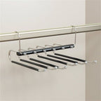Stainless Steel 5 in 1 Foldable Clothes Hanger – Space Saving Multi-Layer Closet Organizer