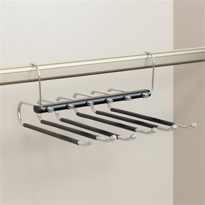Stainless Steel 5 in 1 Foldable Clothes Hanger – Space Saving Multi-Layer Closet Organizer